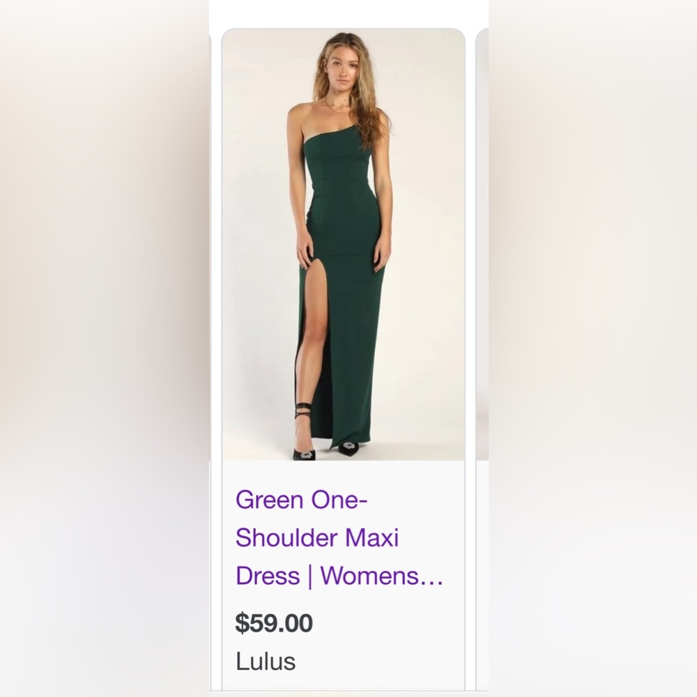 Lulus green long dress. Prom, wedding, formal events